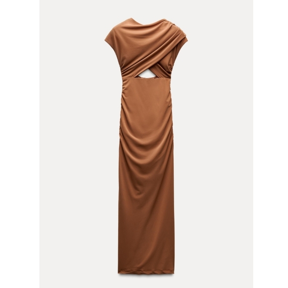 ZARA DRAPED CUT OUT DRESS SIZE S - Picture 6 of 9